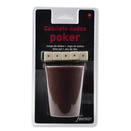 cubilete de dados de poker de Fournier