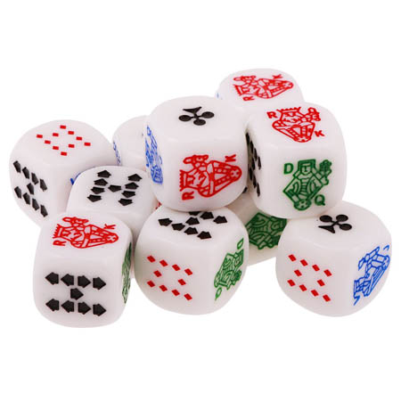 dados de poker para juegos y apuestas